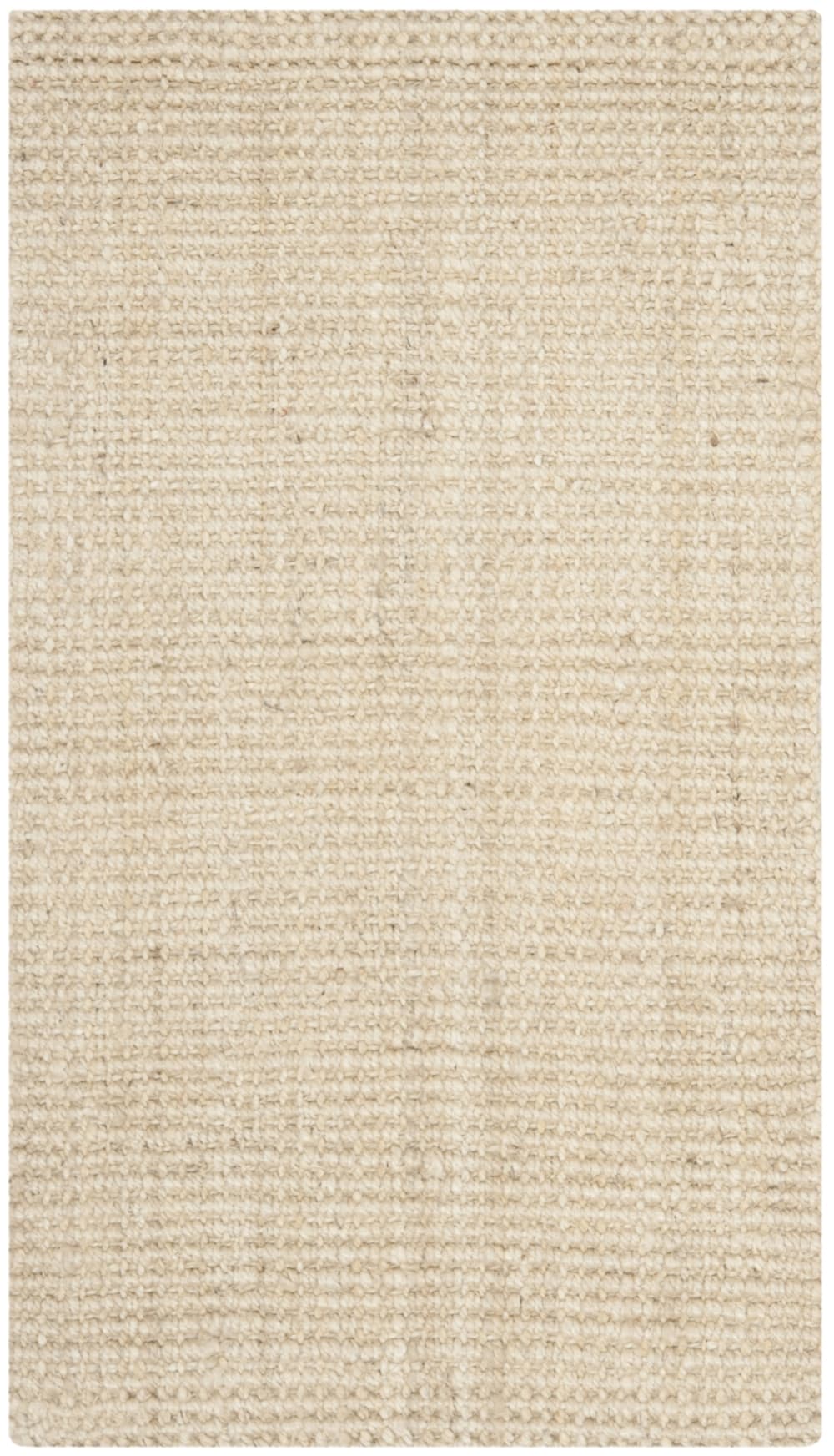 Tapis solid tonal en jute blanc, 69 x 122 cm