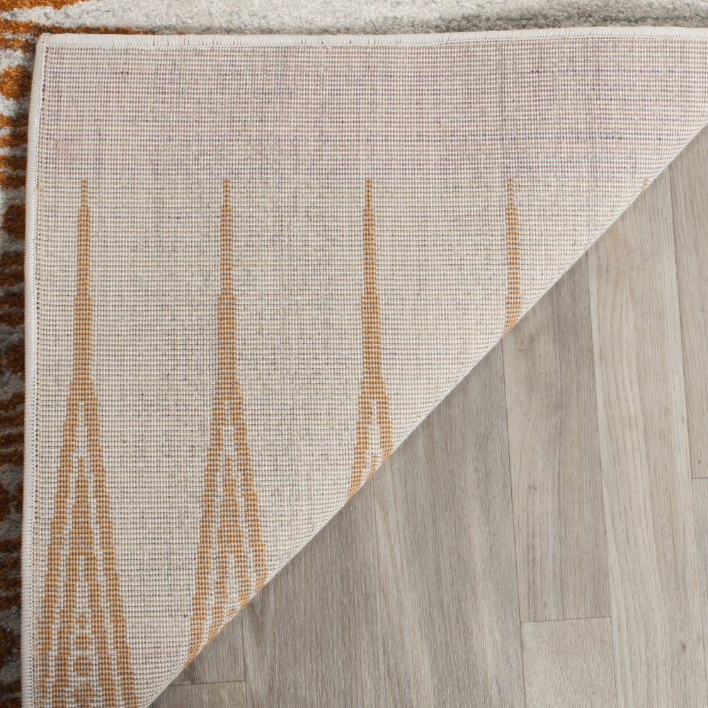 Tapis de transition en polypropylène blanc/orange, 122 x 183 cm — vue 4