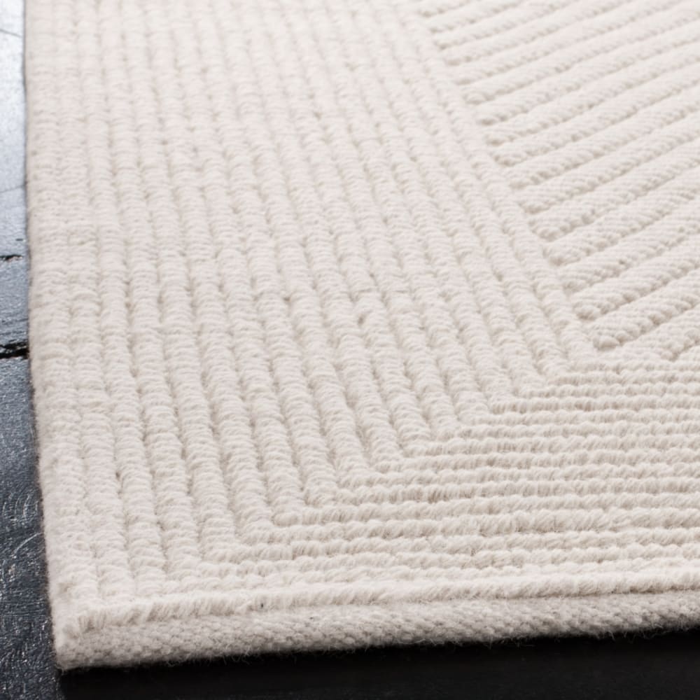 Tapis fibre naturelle en laine blanc, 122 x 183 cm — vue 4
