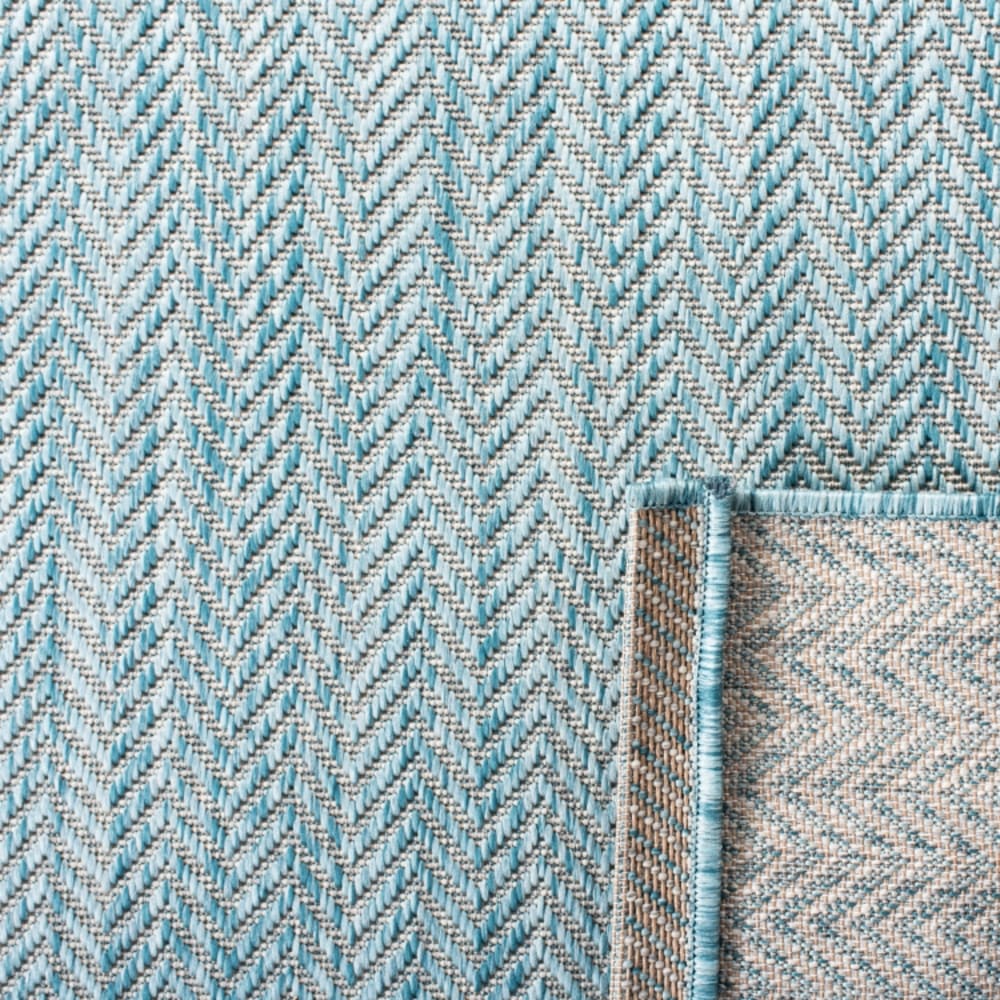Tapis contemporain en polypropylène bleu/gris, 122 x 170 cm — vue 4