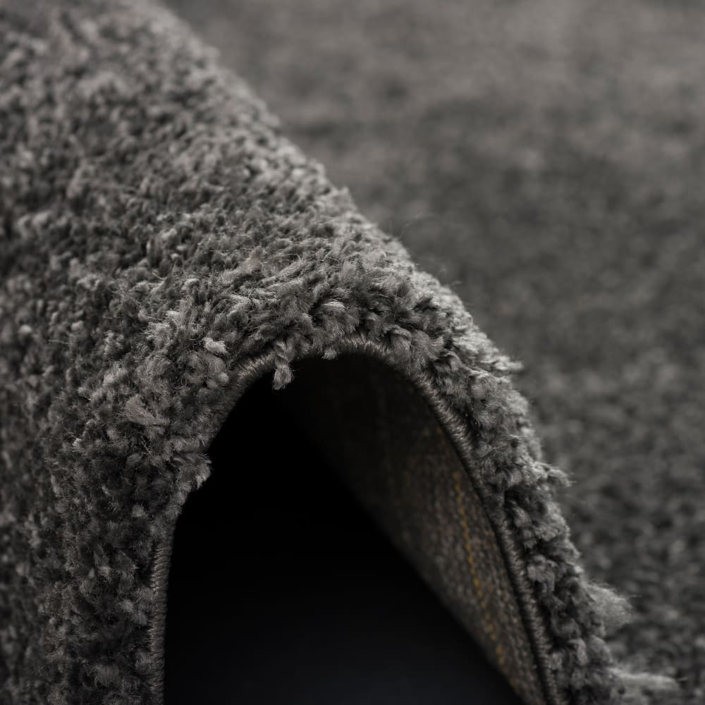Tapis shaggy uni anthracite 120x170 cm — vue 4
