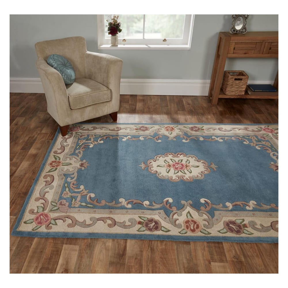 Tapis  orientale en laine bleu 120x180