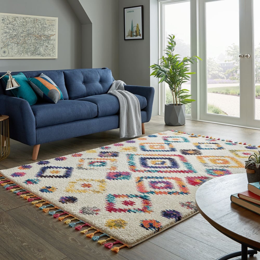 Tapis style berbère multicolore 120x170cm — vue 3