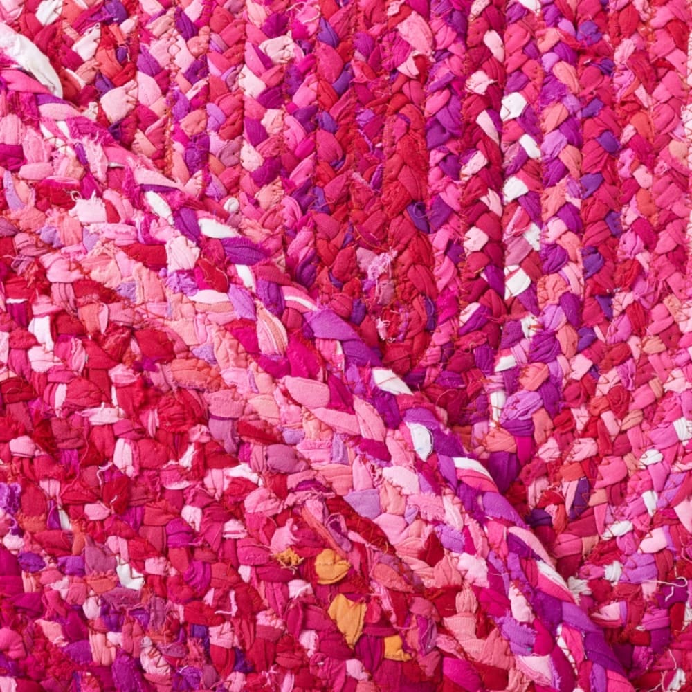 Tapis chalet de campagne en coton rose, 122 x 183 cm — vue 4