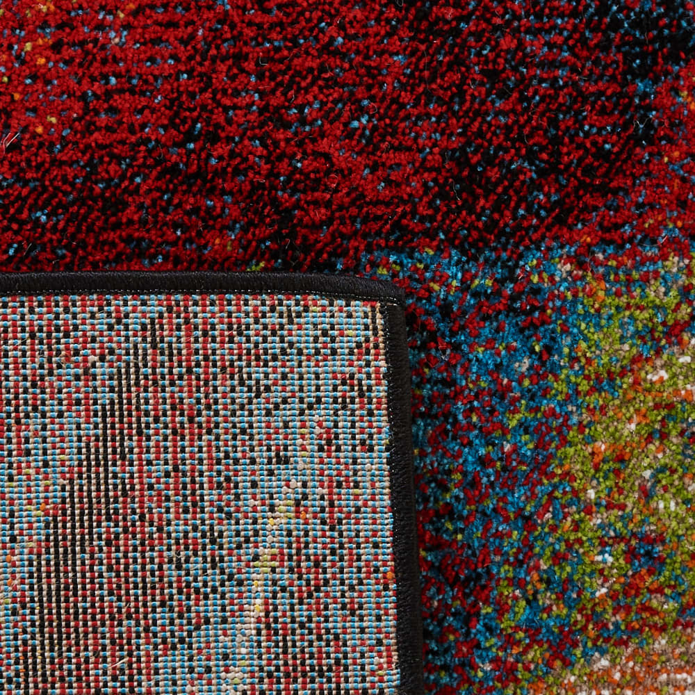 Tapis contemporain en polypropylène rouge/vert, 122 x 183 cm — vue 4