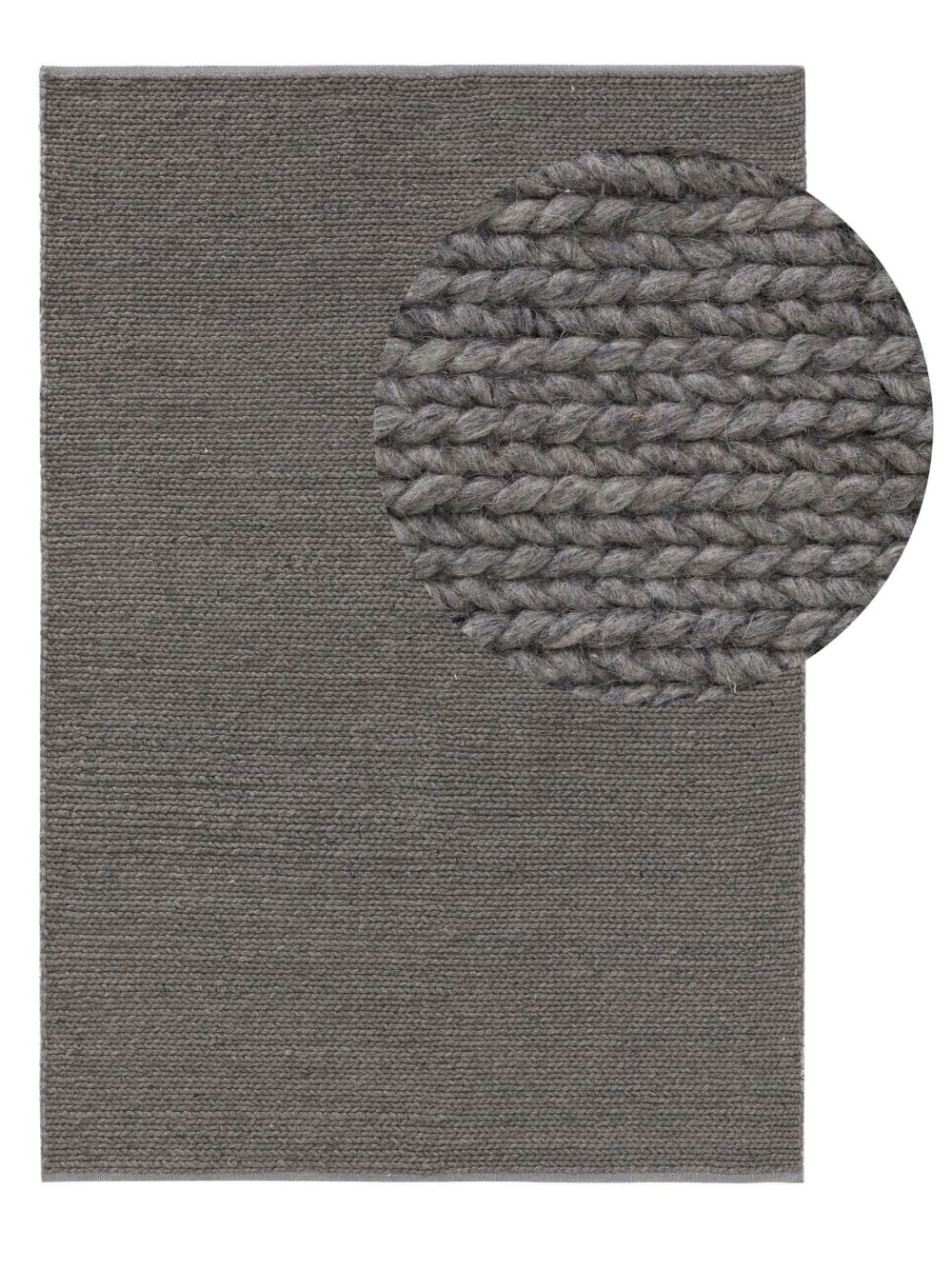 Tapis de laine gris clair