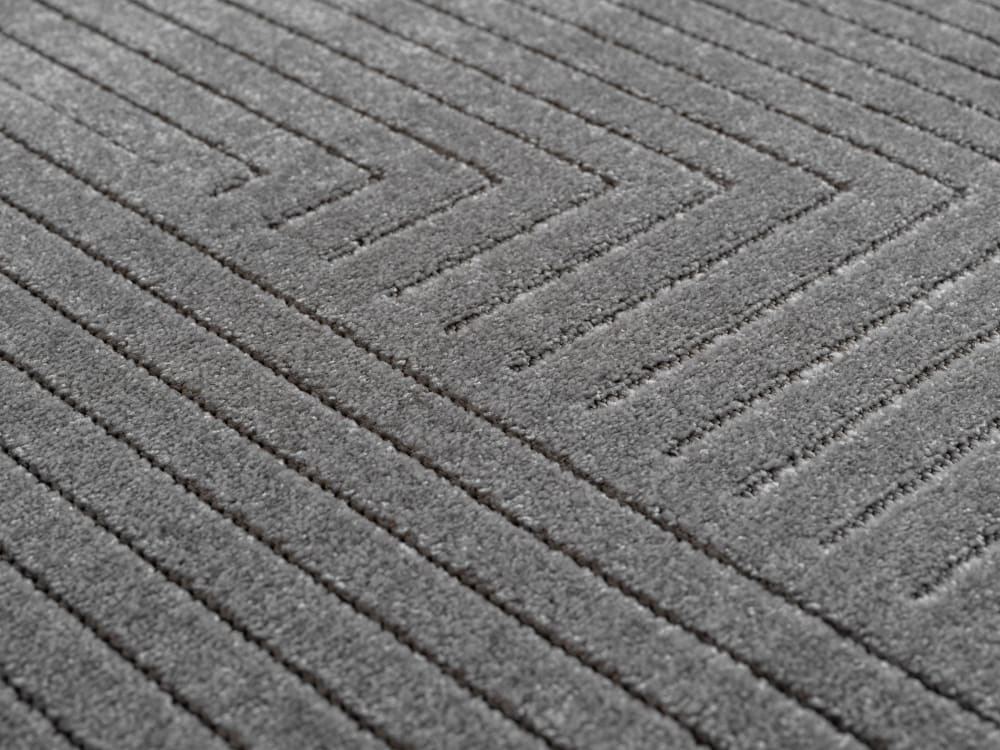 Tapis poils courts à relief nolan gris 120x170cm — vue 4