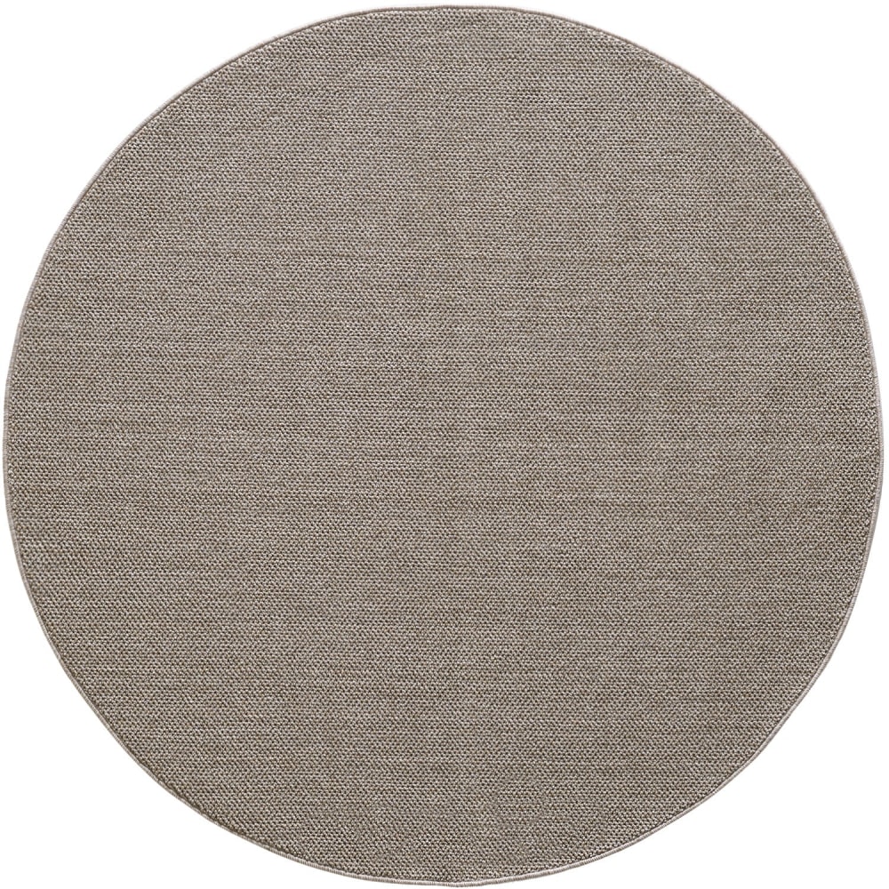 Tapis rond naturel aspect jute moka 120x120cm