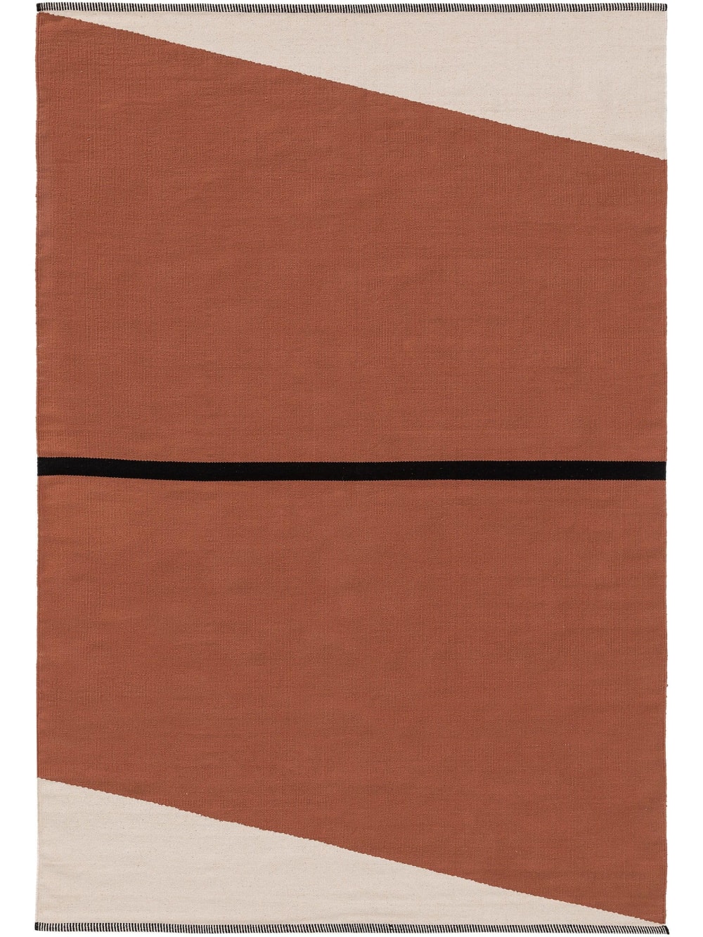 Tapis en coton terracotta - 120x170