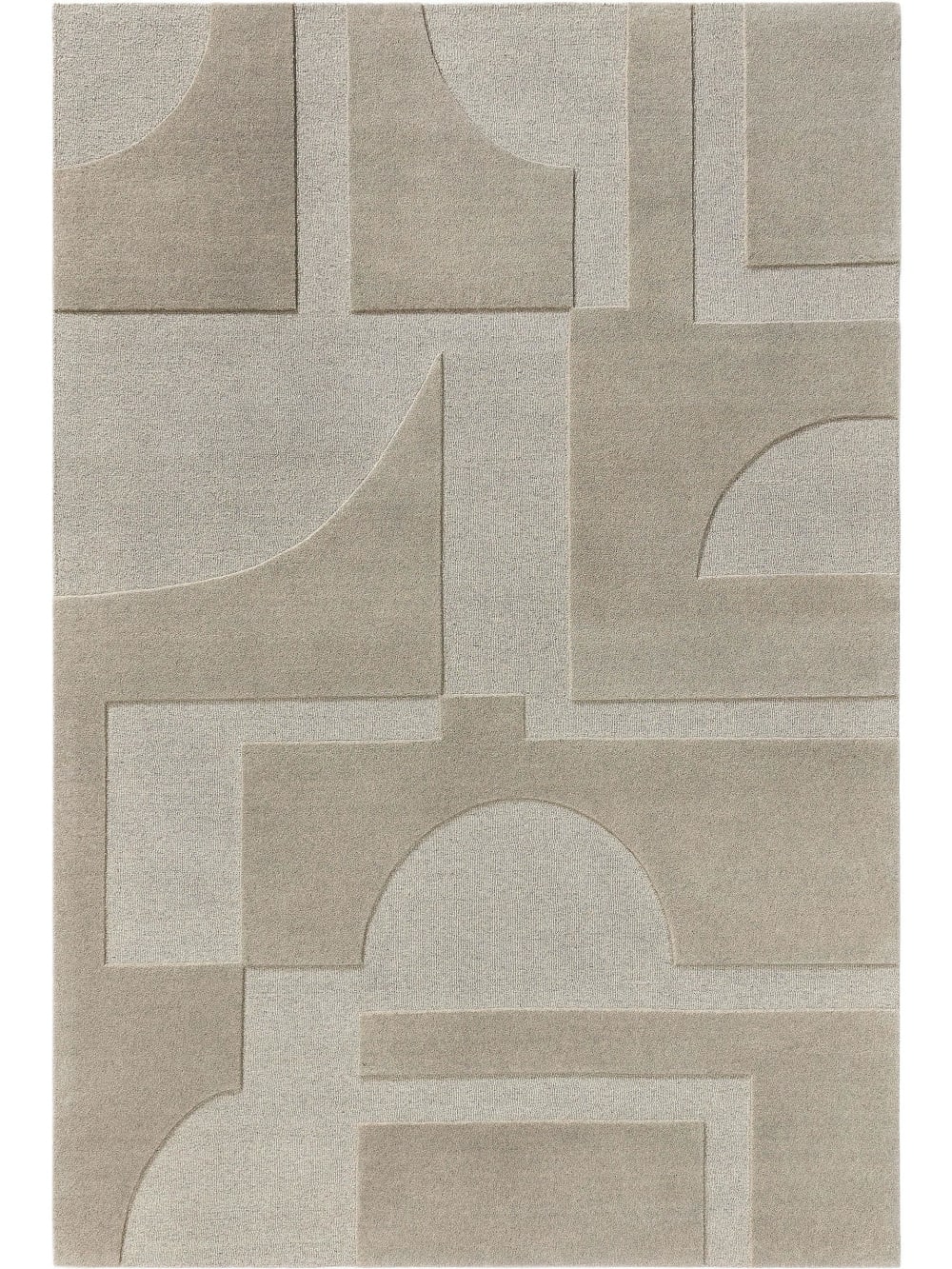 Tapis de laine gris clair