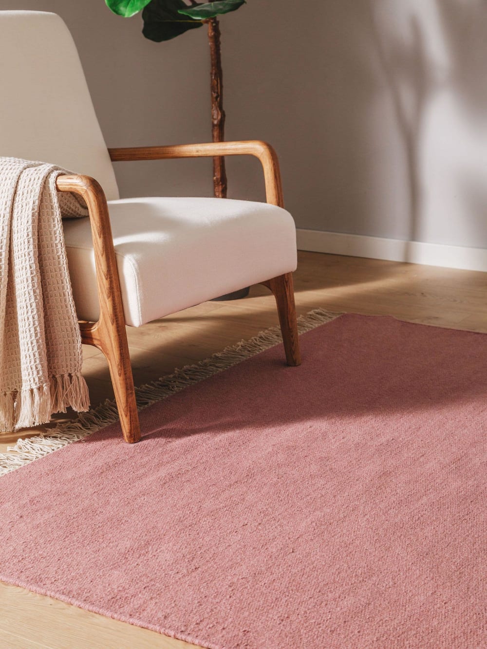 Tapis de laine rose 120x170 — vue 4