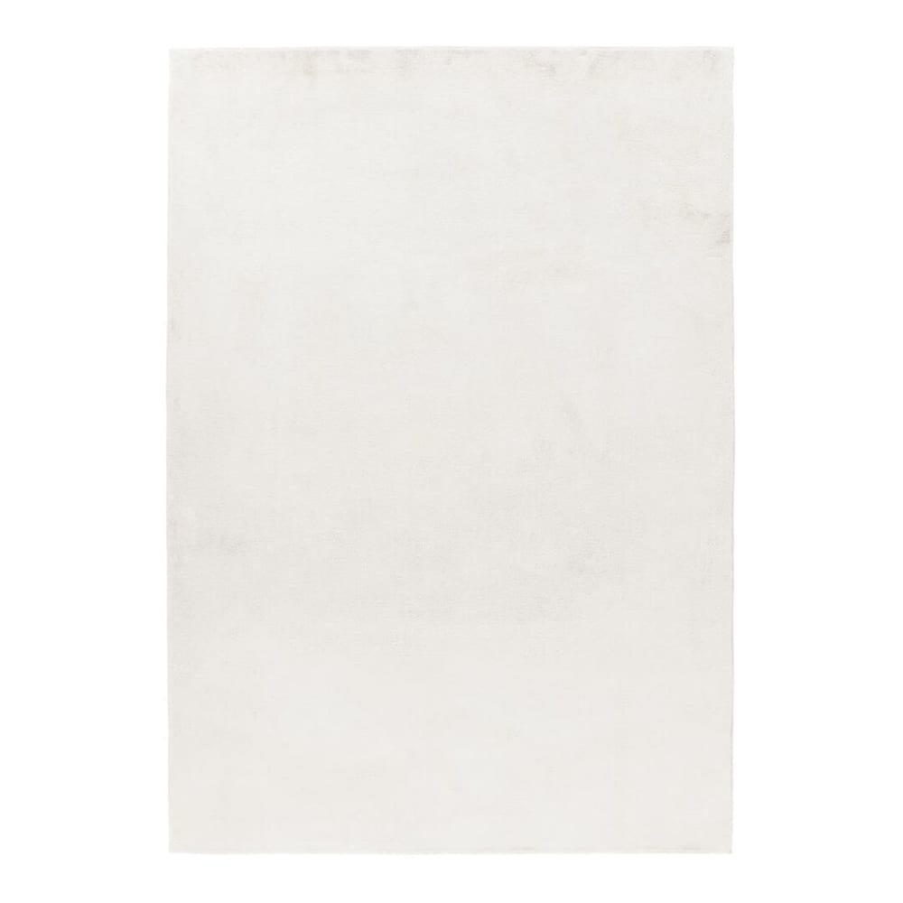 Tapis uni design en polyester crème 120x170