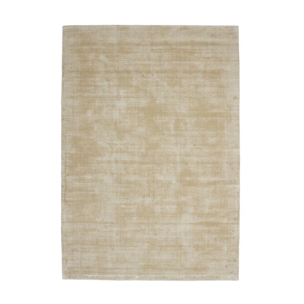 Tapis uni contemporaine en viscose beige 120x170