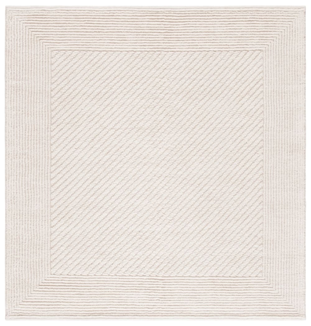 Tapis fibre naturelle en laine blanc, 122 x 122 cm Tapis fibre naturelle en laine blanc, 122 x 122 cm