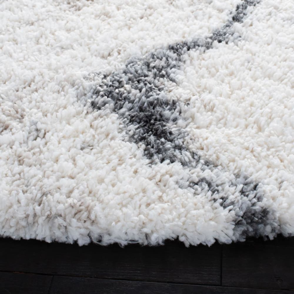 Tapis en polypropylène blanc/gris, 122 cm — vue 3