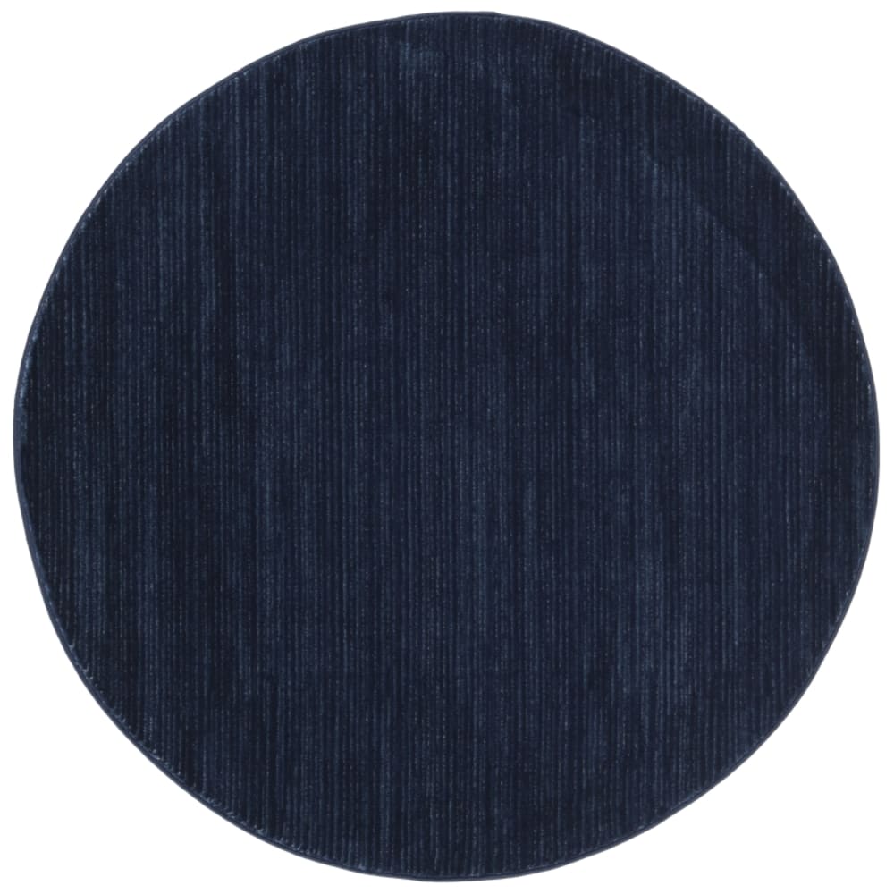 Tapis solide et tonale en polypropylène bleu, 122 cm
