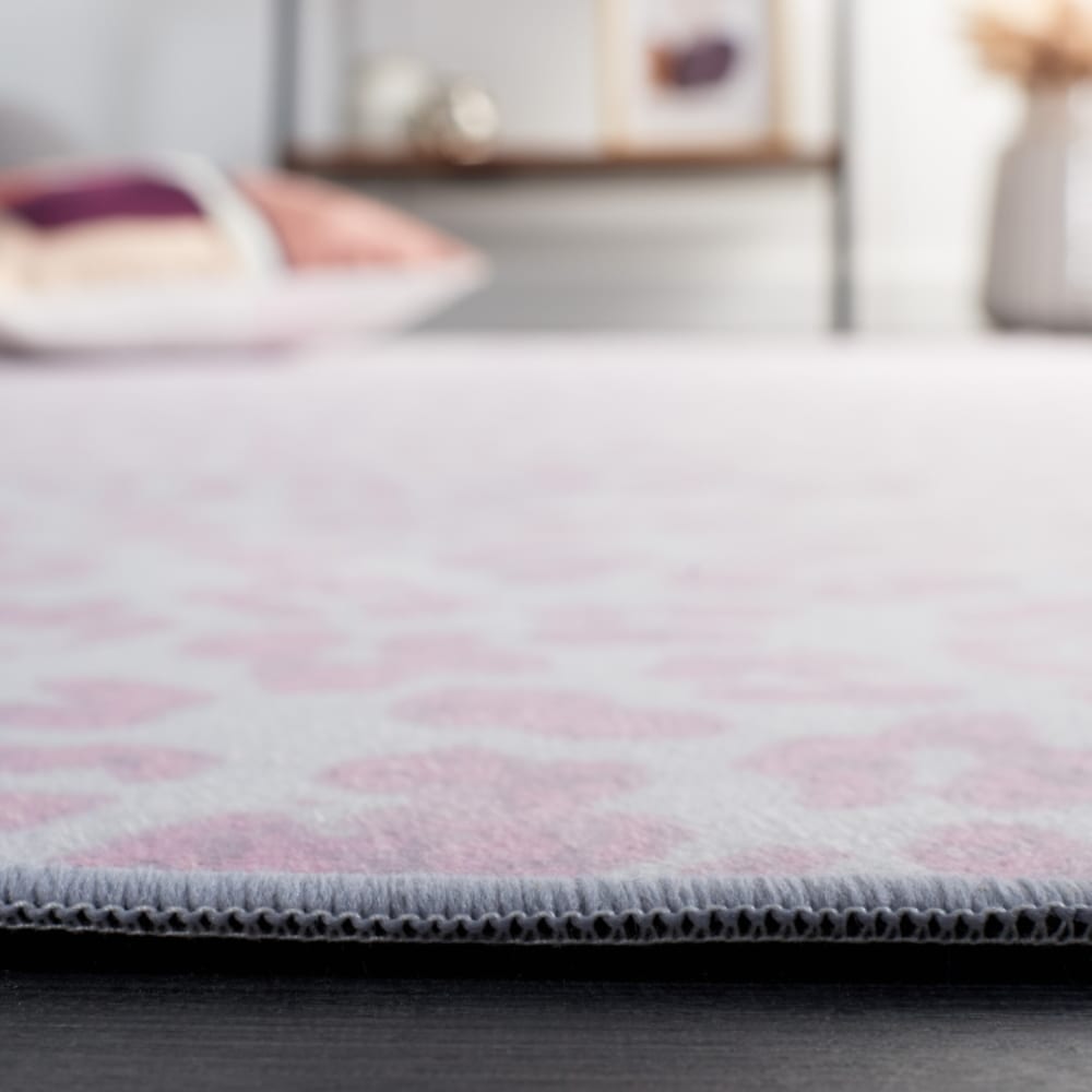 Tapis rustique en polyester blanc/rose, 122 x 183 cm — vue 4