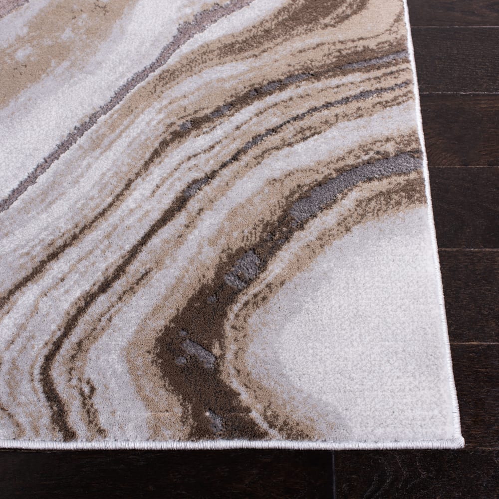 Tapis contemporain en polypropylène or/gris, 122 x 183 cm — vue 4