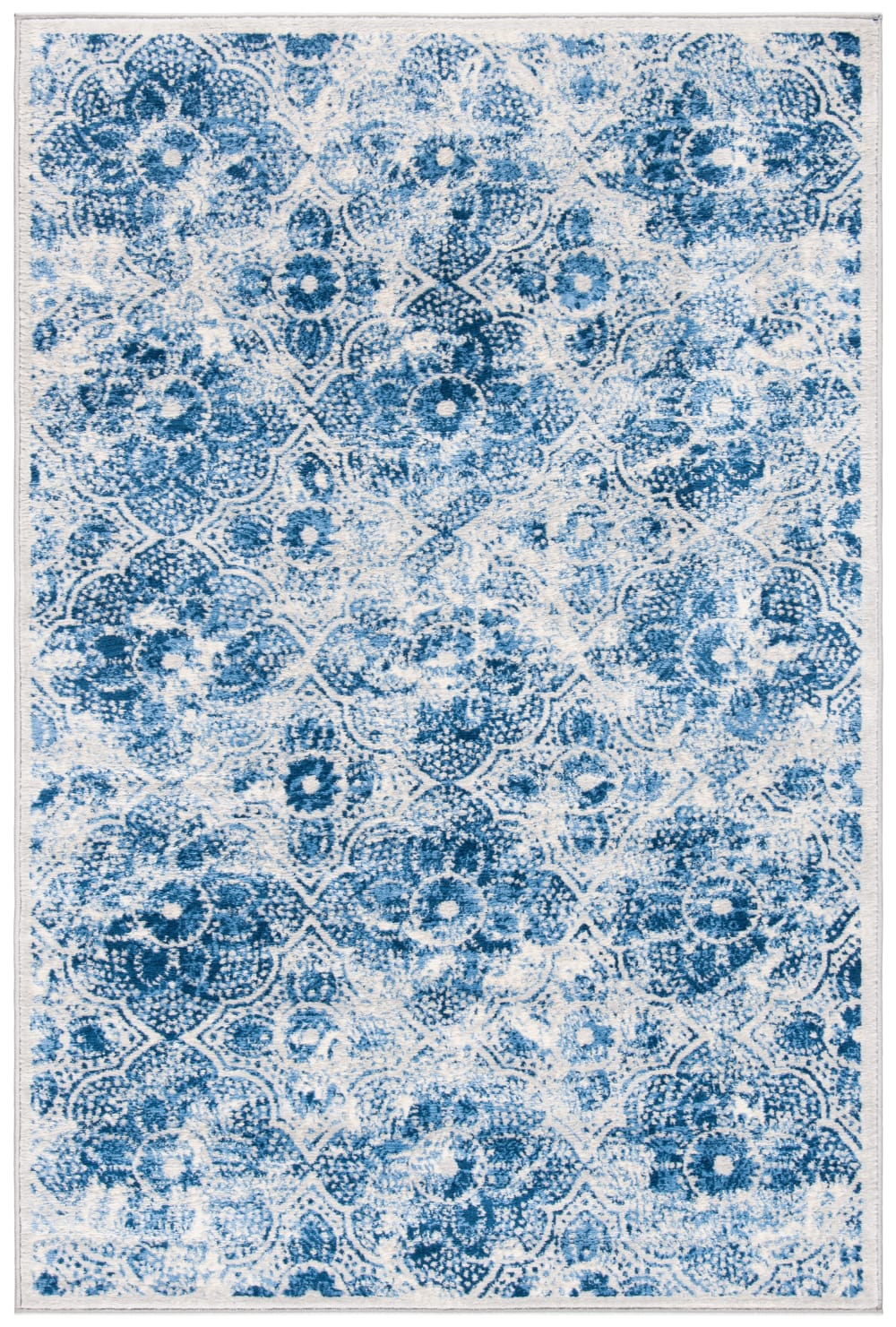 Tapis de transition en polypropylène beige/bleu, 122 x 183 cm