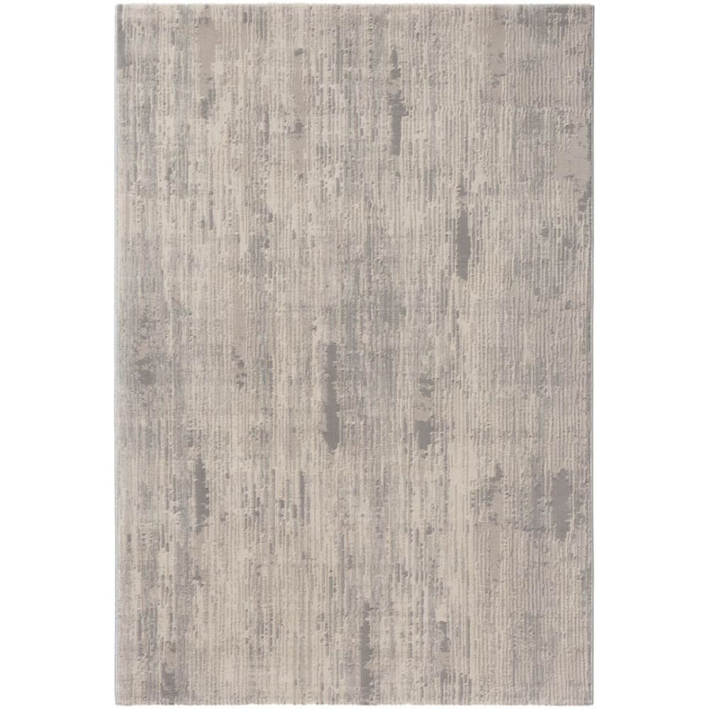 Tapis rayé design en polyester gris 120x170