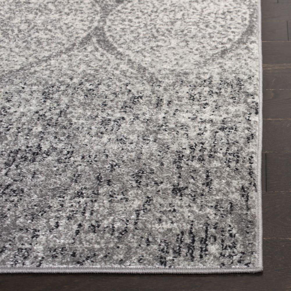 Tapis contemporain en polypropylène gris/blanc, 122 x 183 cm — vue 4