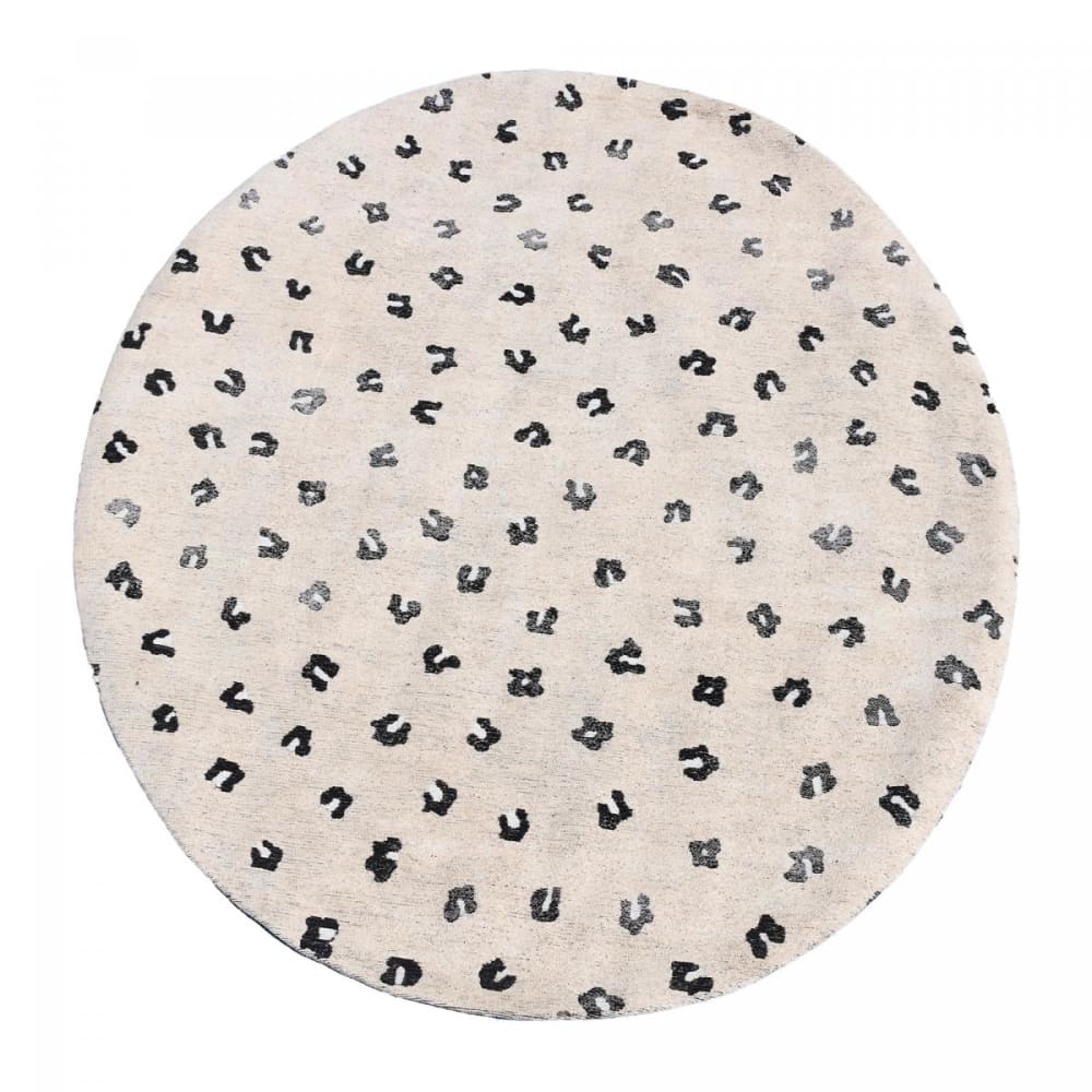 Tapis rond 120x120 rond Coton Beige