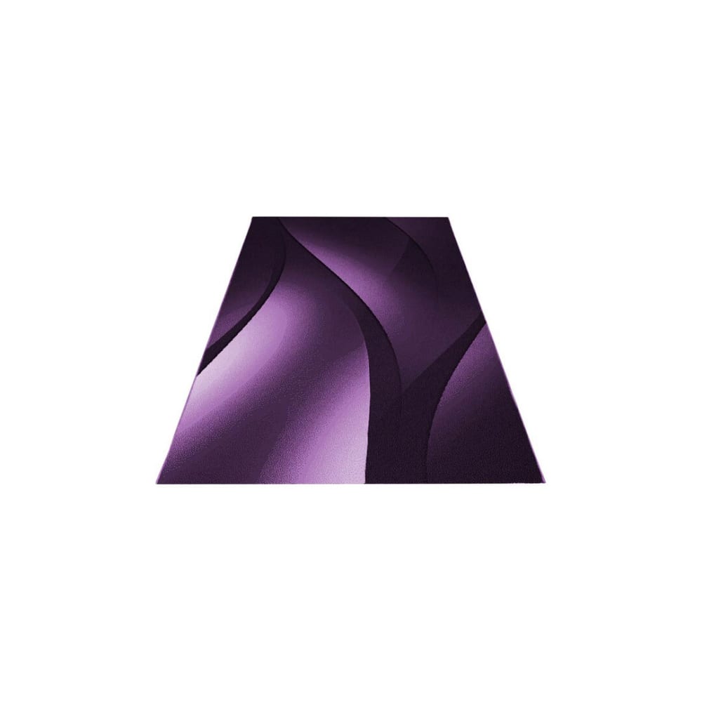 Tapis courbe design en polypropylène lilas 120x170