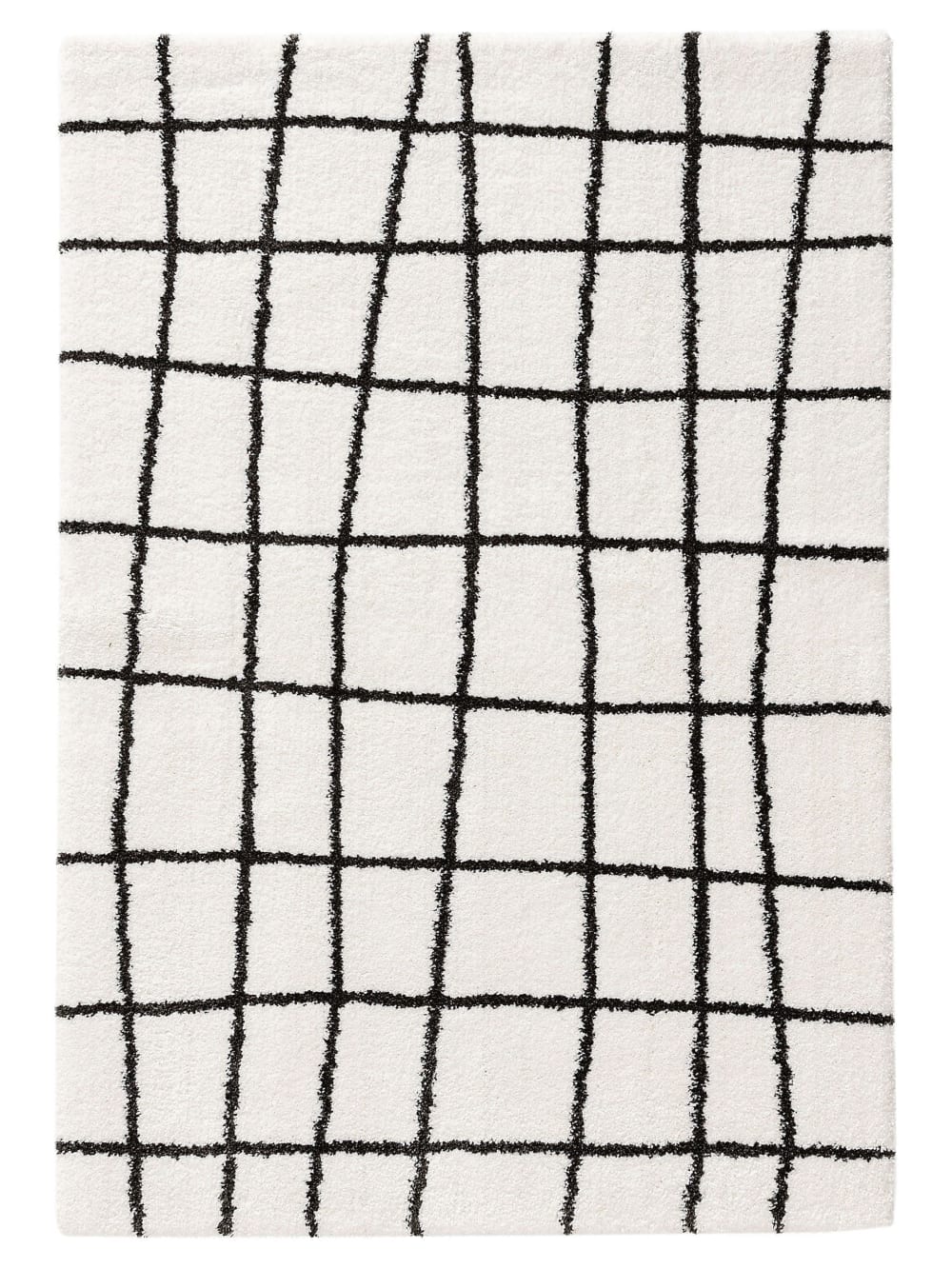 Tapis à poils longs - noir 120x170