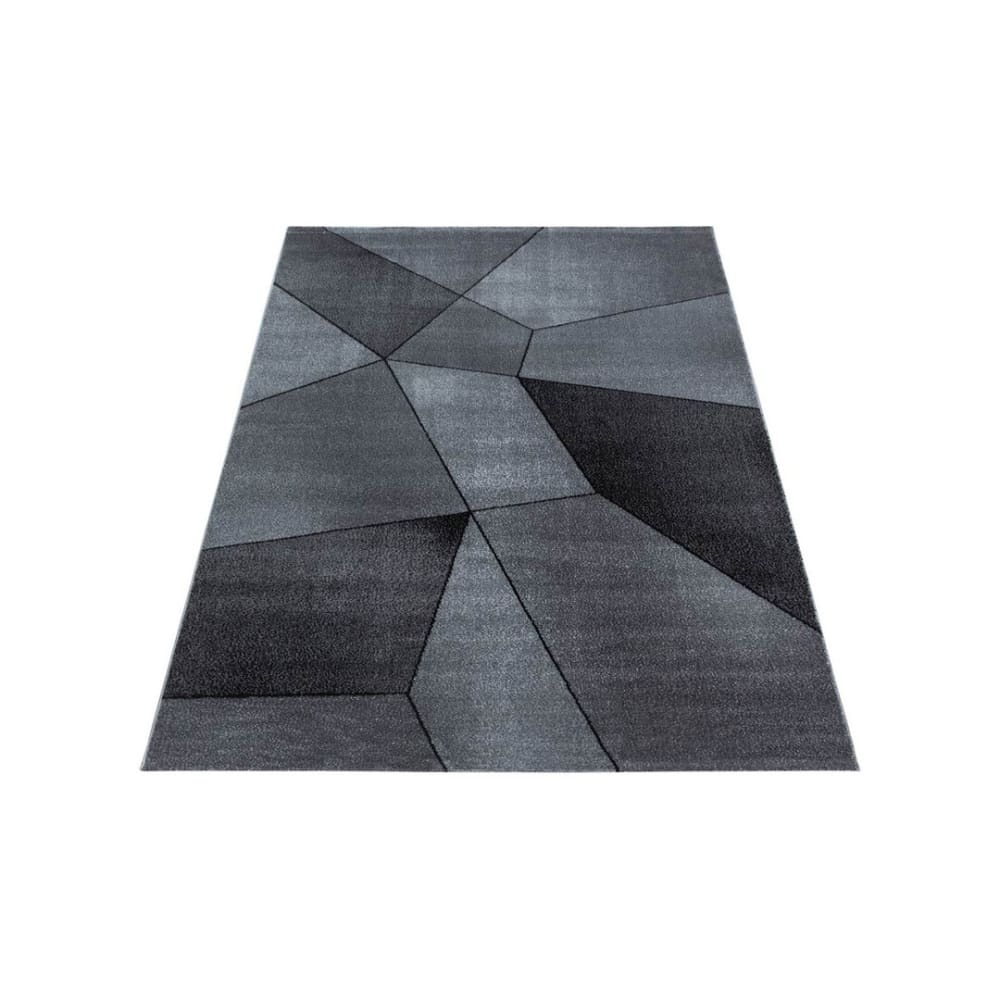 Tapis géométrique design en polypropylène gris 120x170