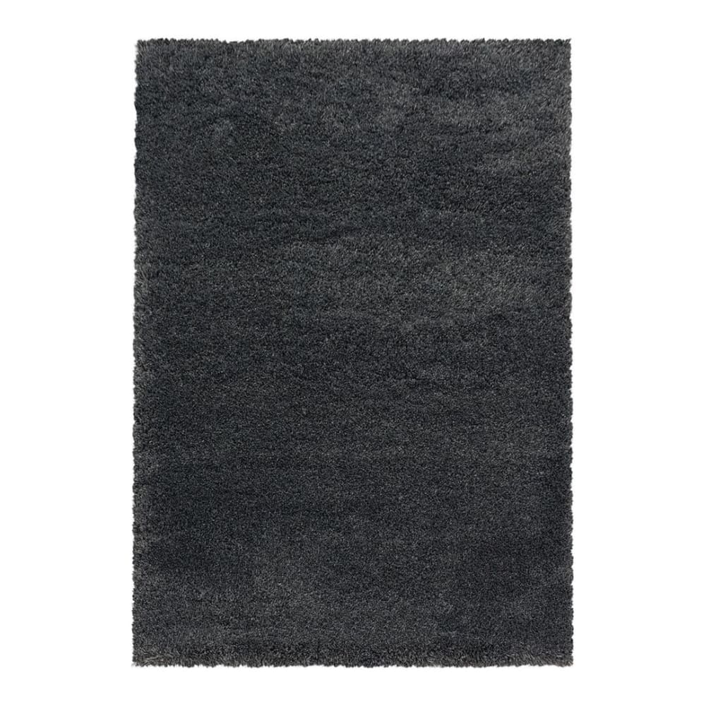 Tapis uni design en polyester gris 120x170