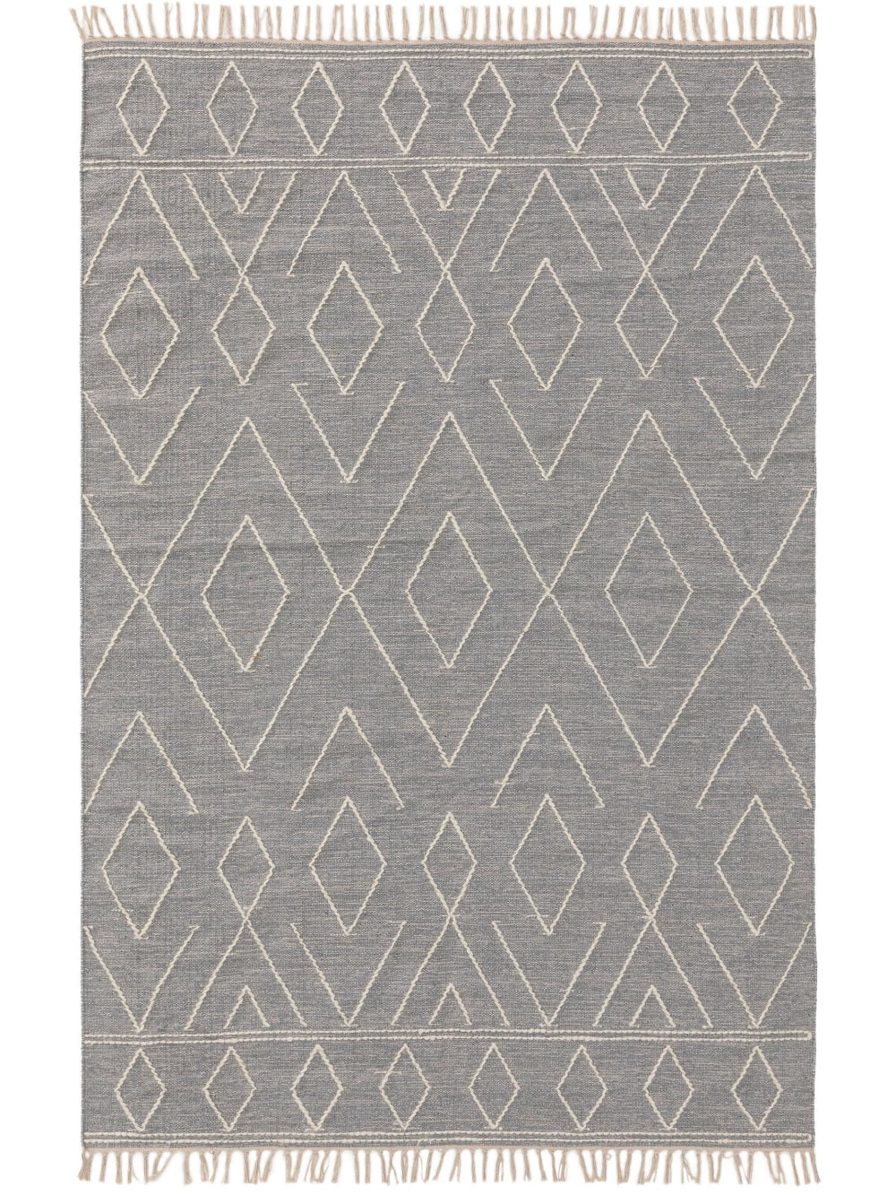 Tapis en coton gris clair