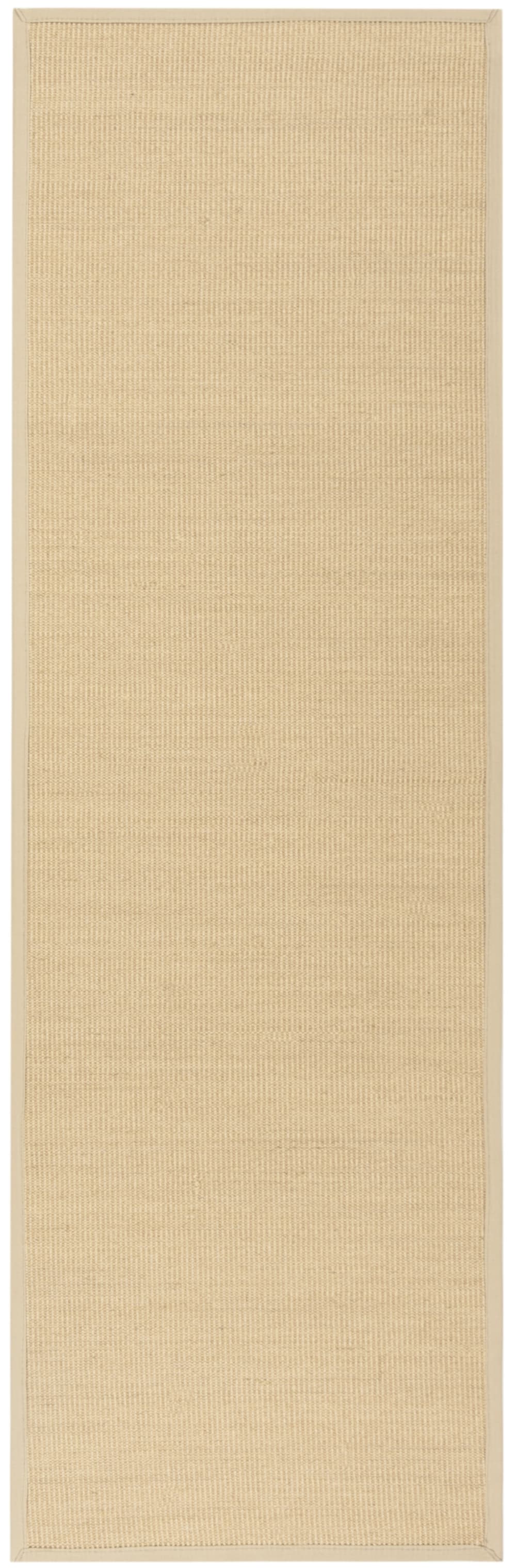 Tapis fibre naturelle en sisal beige/blanc, 76 x 122 cm