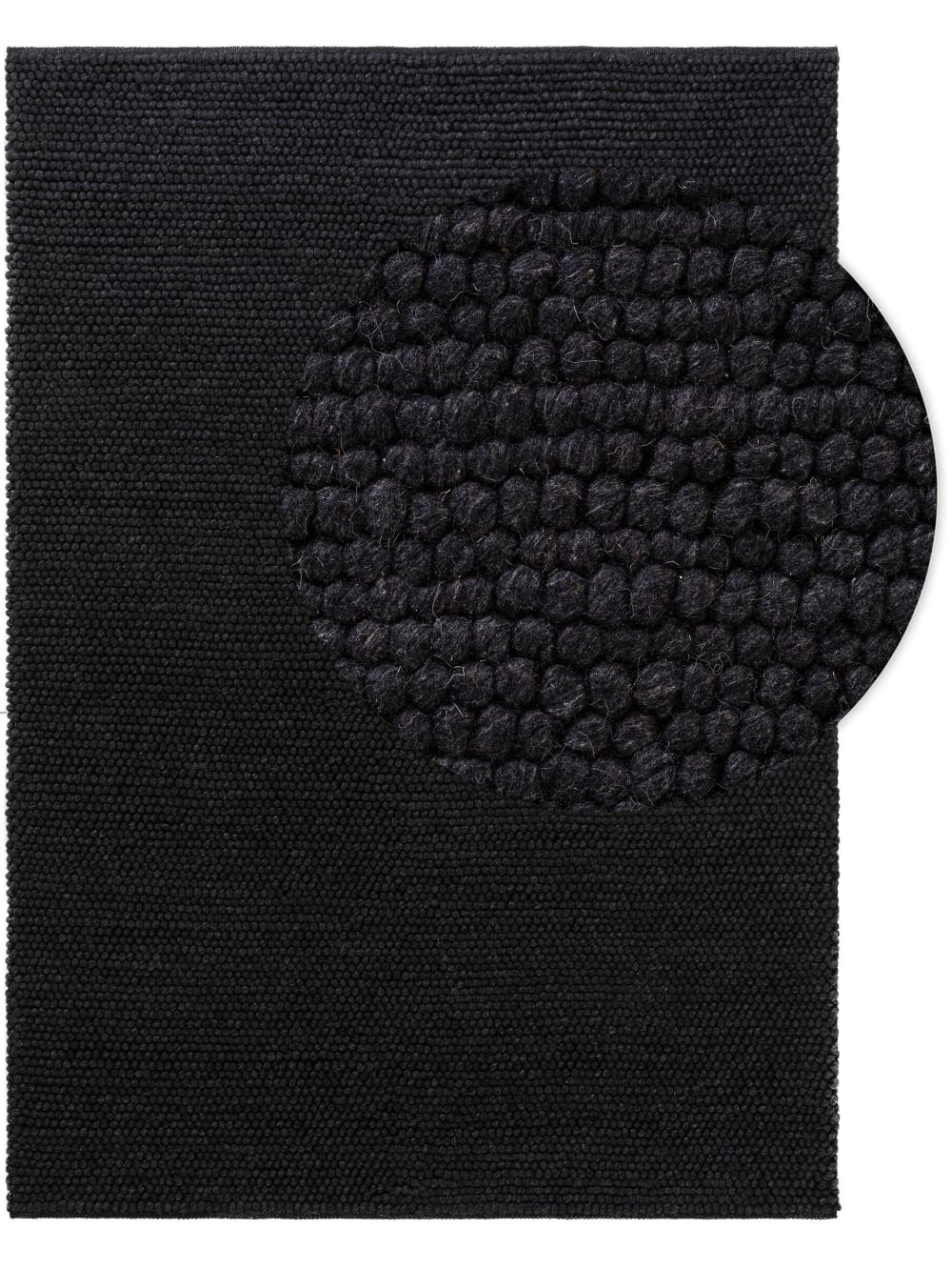 Tapis de laine anthracite