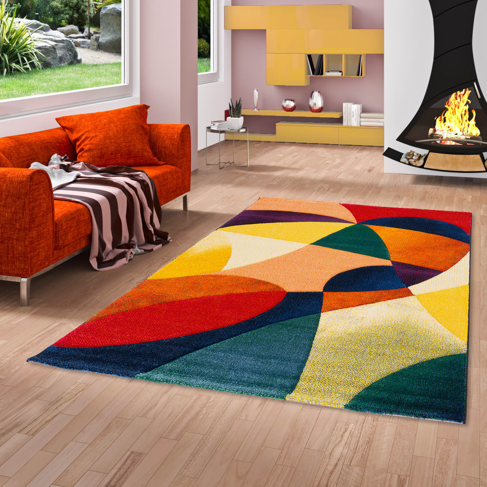 Tapis design moderne multicolore 120x170 cm — vue 3