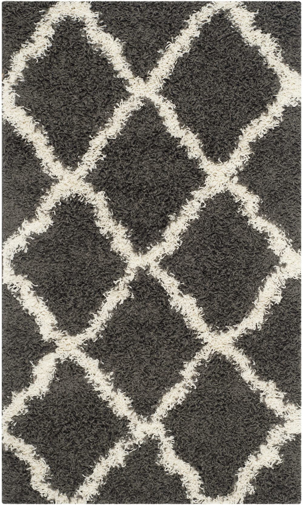 Tapis en polypropylène gris/blanc, 122 x 183 cm