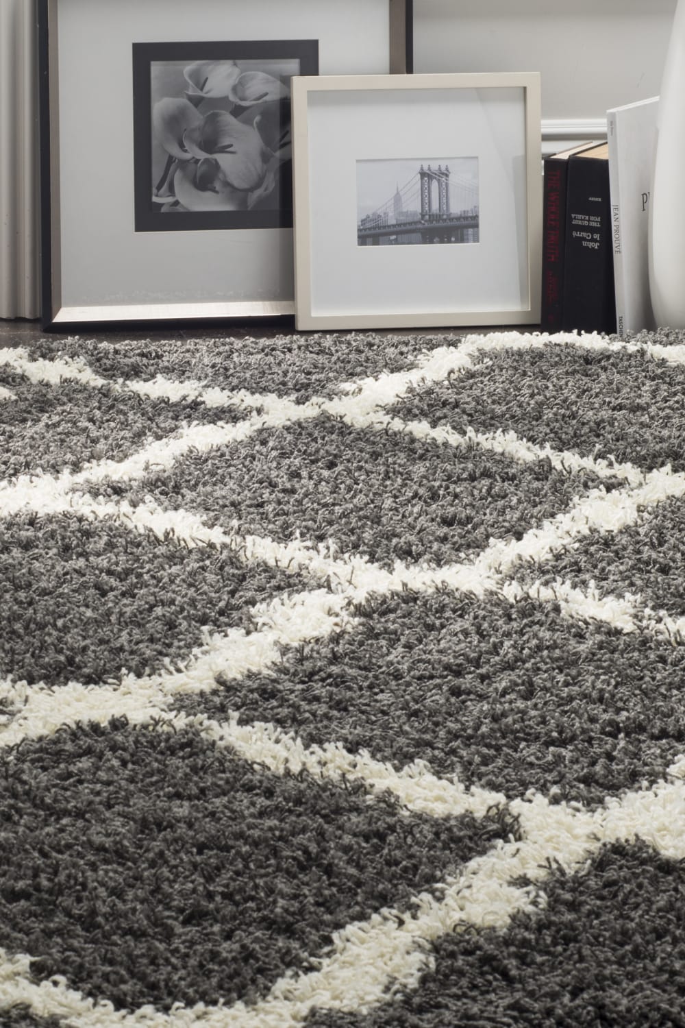 Tapis en polypropylène gris/blanc, 122 x 183 cm — vue 3