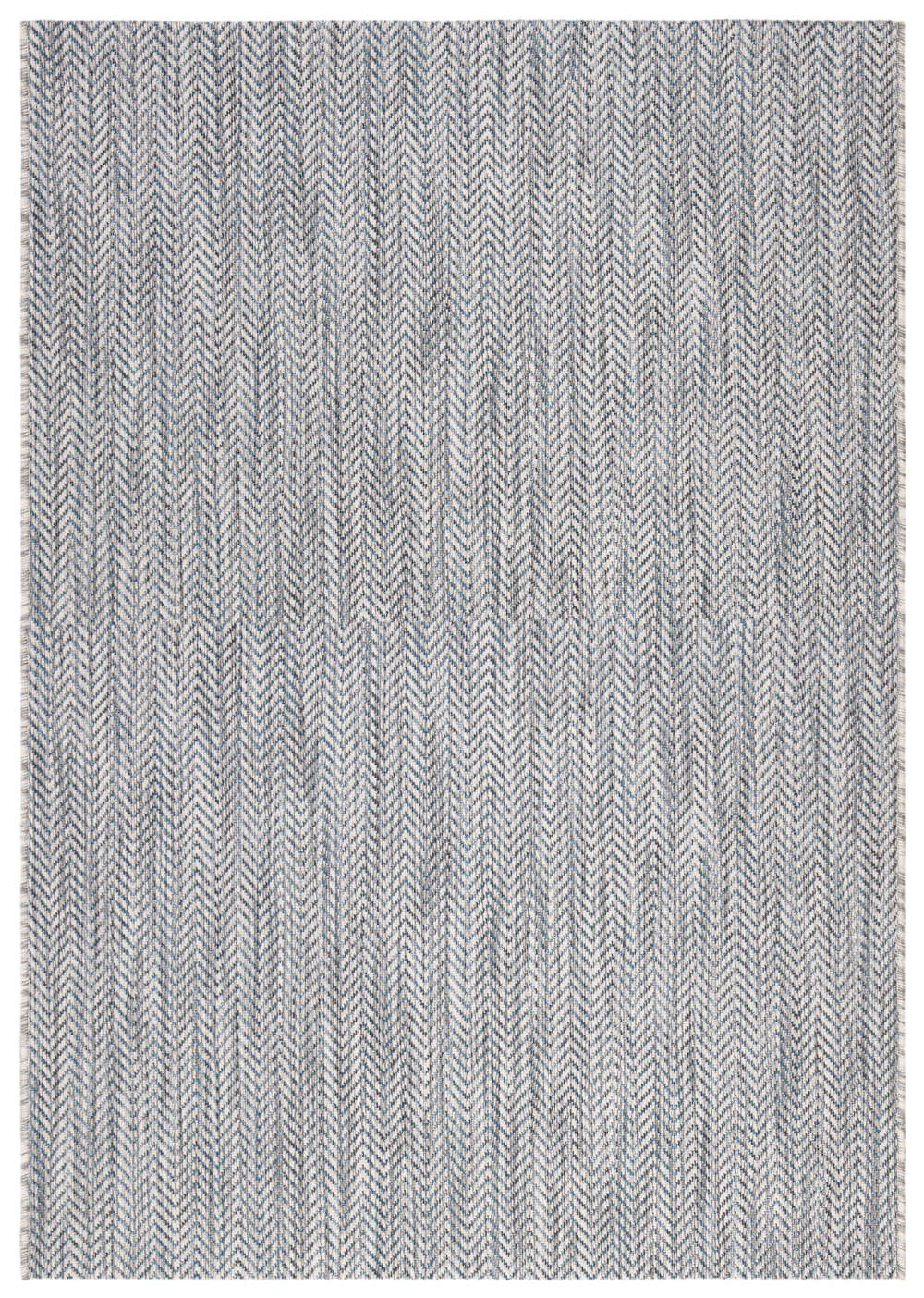 Tapis contemporain en polypropylène gris/bleu, 122 x 170 cm