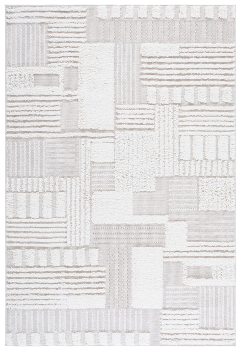 Tapis polyester beige/ivoire 122 x 183 cm