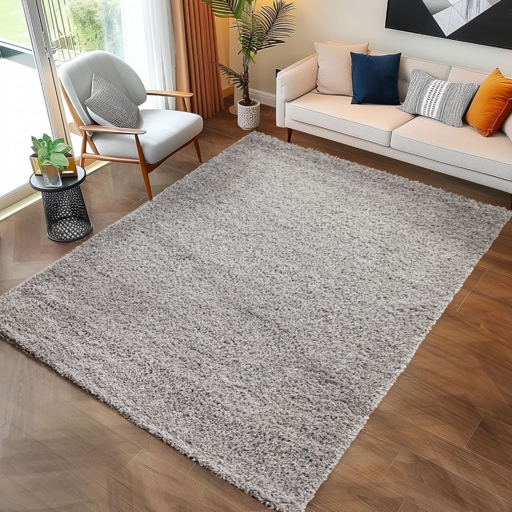 Shaggy - tapis uni à poils longs - gris clair 120 x 170 cm — vue 3