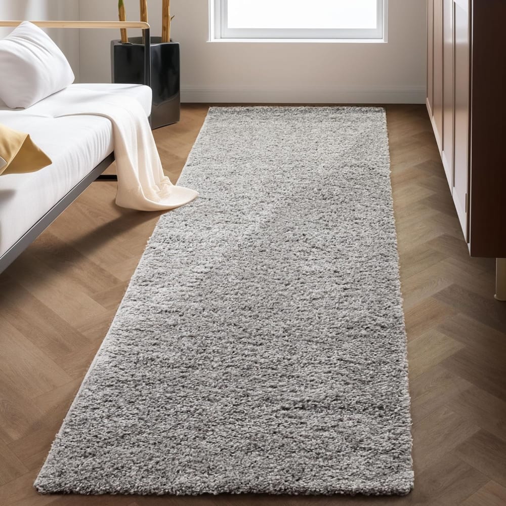 Shaggy - tapis uni à poils longs - gris clair 120 x 170 cm — vue 4