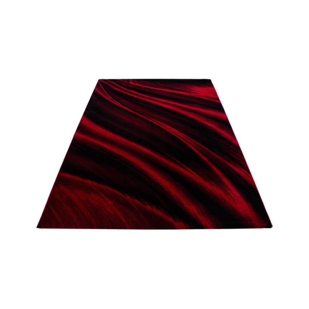 Tapis courbe design en polypropylène rouge 120x170