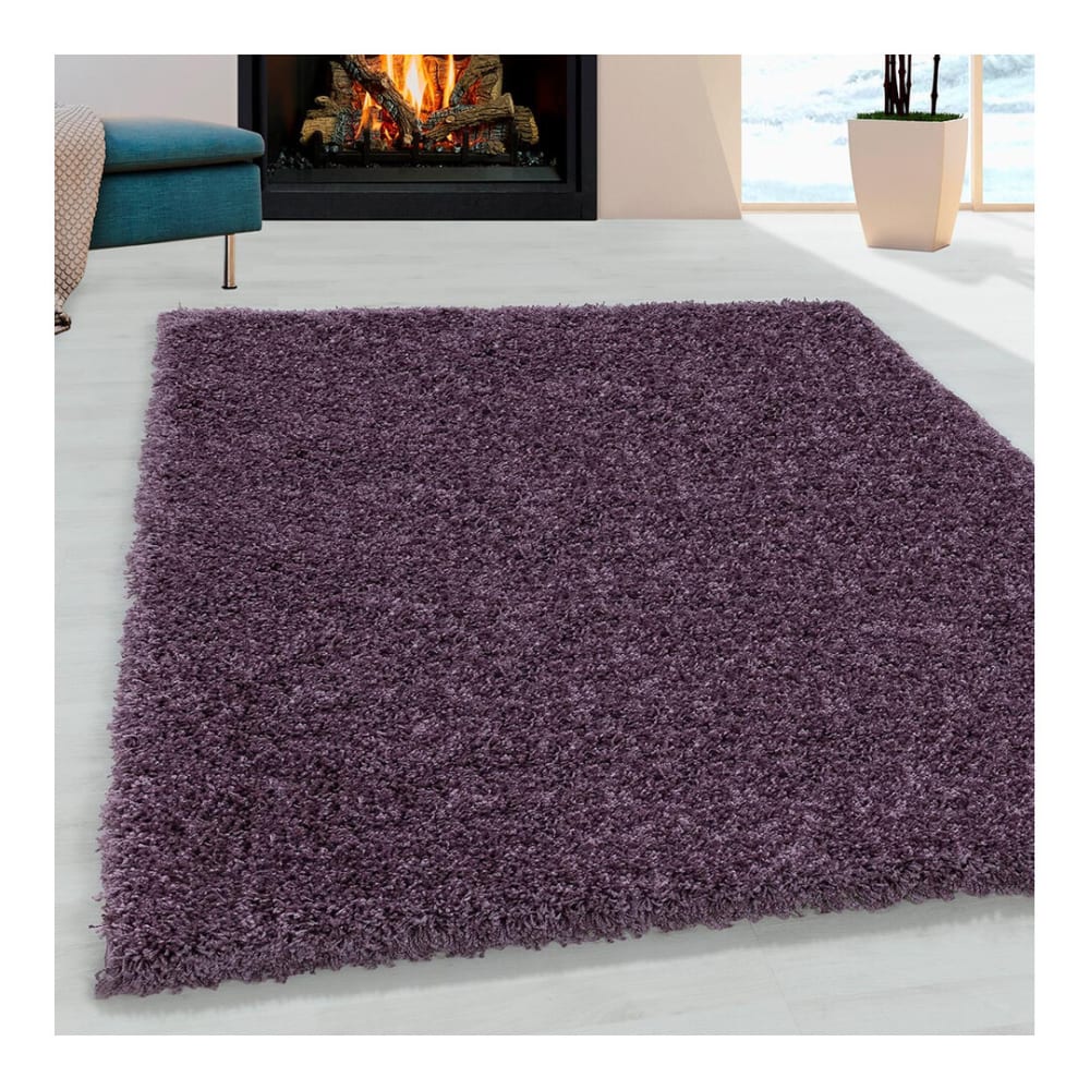 Tapis uni design en polypropylène violet 120x170