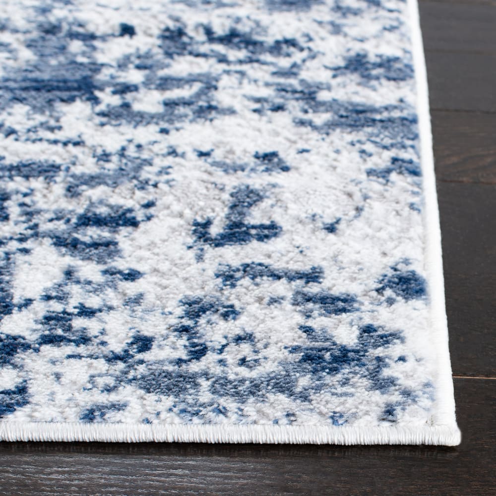 Tapis contemporain en polypropylène bleu/gris, 66 x 122 cm — vue 4