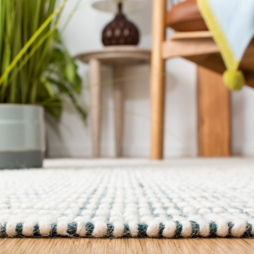 Tapis bohémien en laine vert, 122 x 183 cm — vue 4