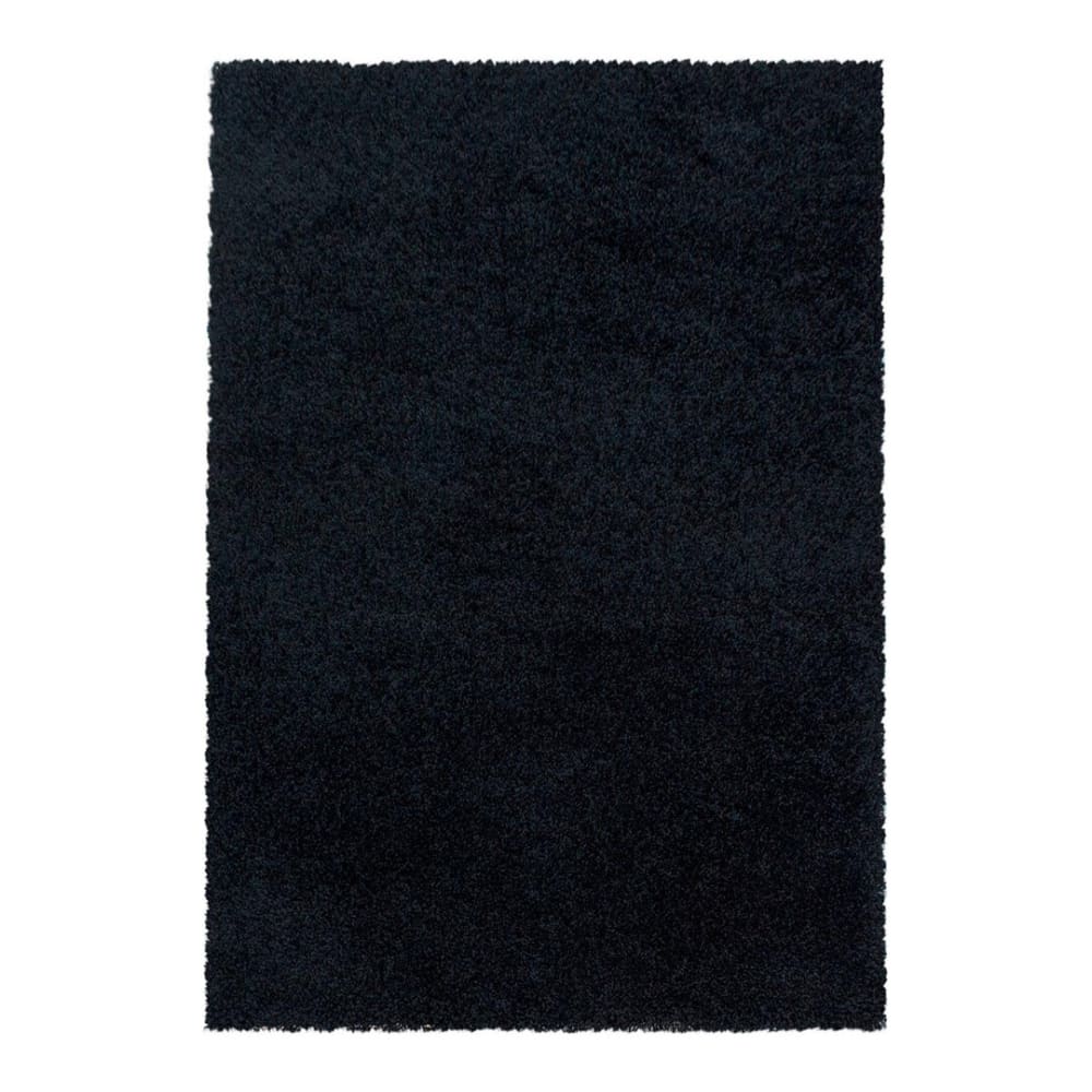 Tapis uni design en polypropylène noir 120x170