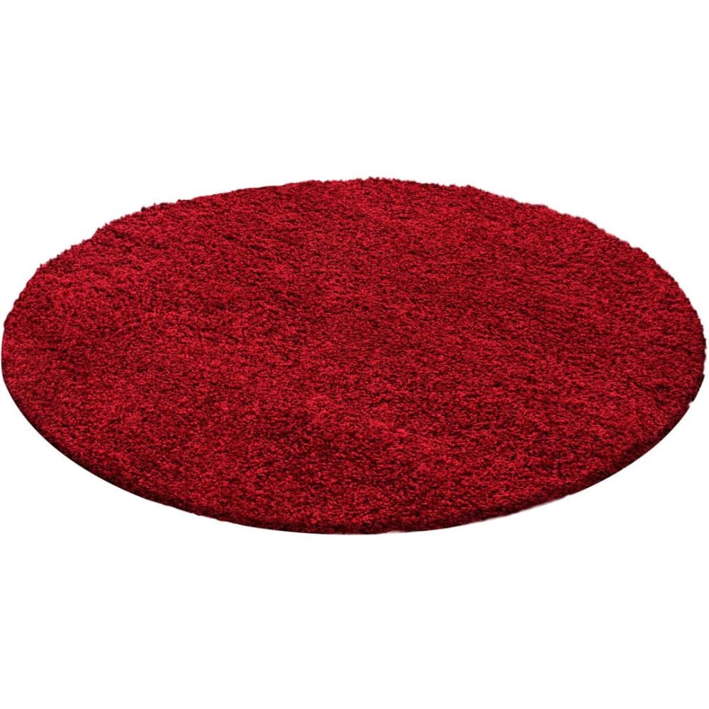 Tapis uni design en polypropylène rouge Ø 120