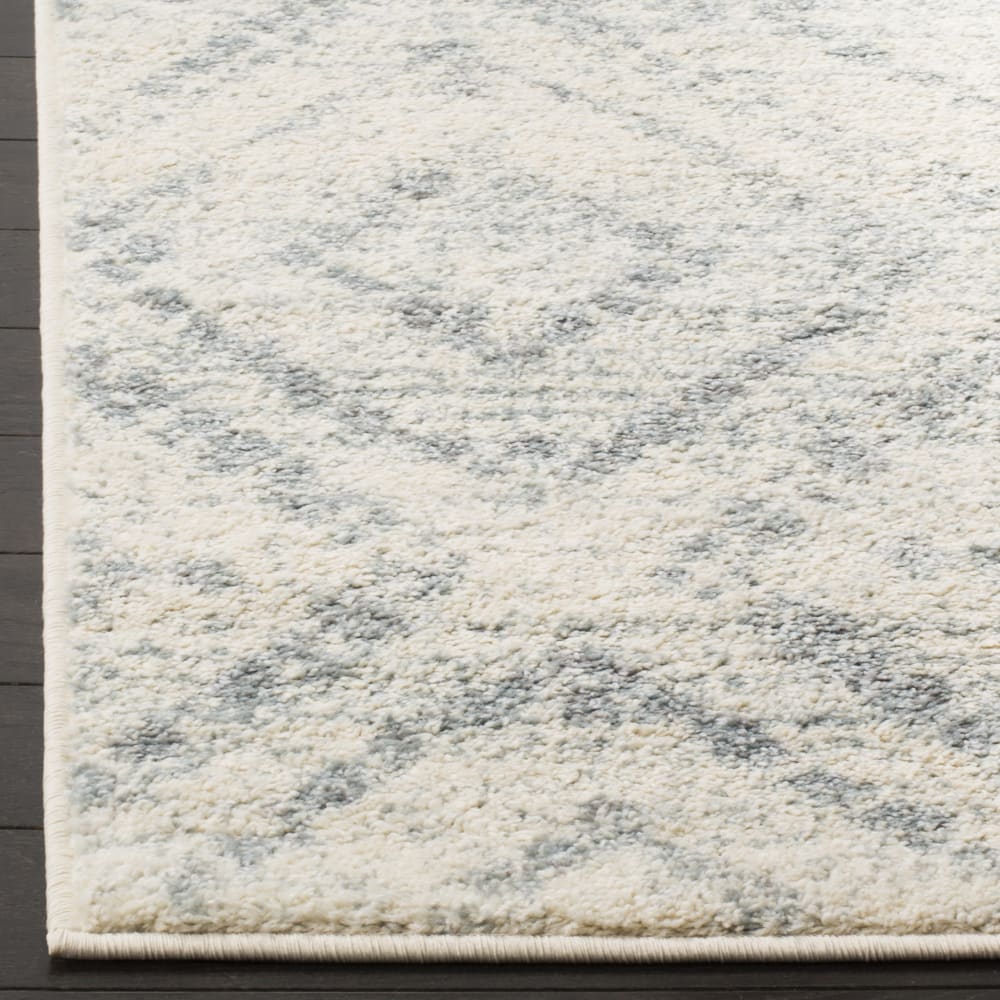 Tapis moderne en polypropylène blanc/bleu, 122 x 183 cm — vue 4