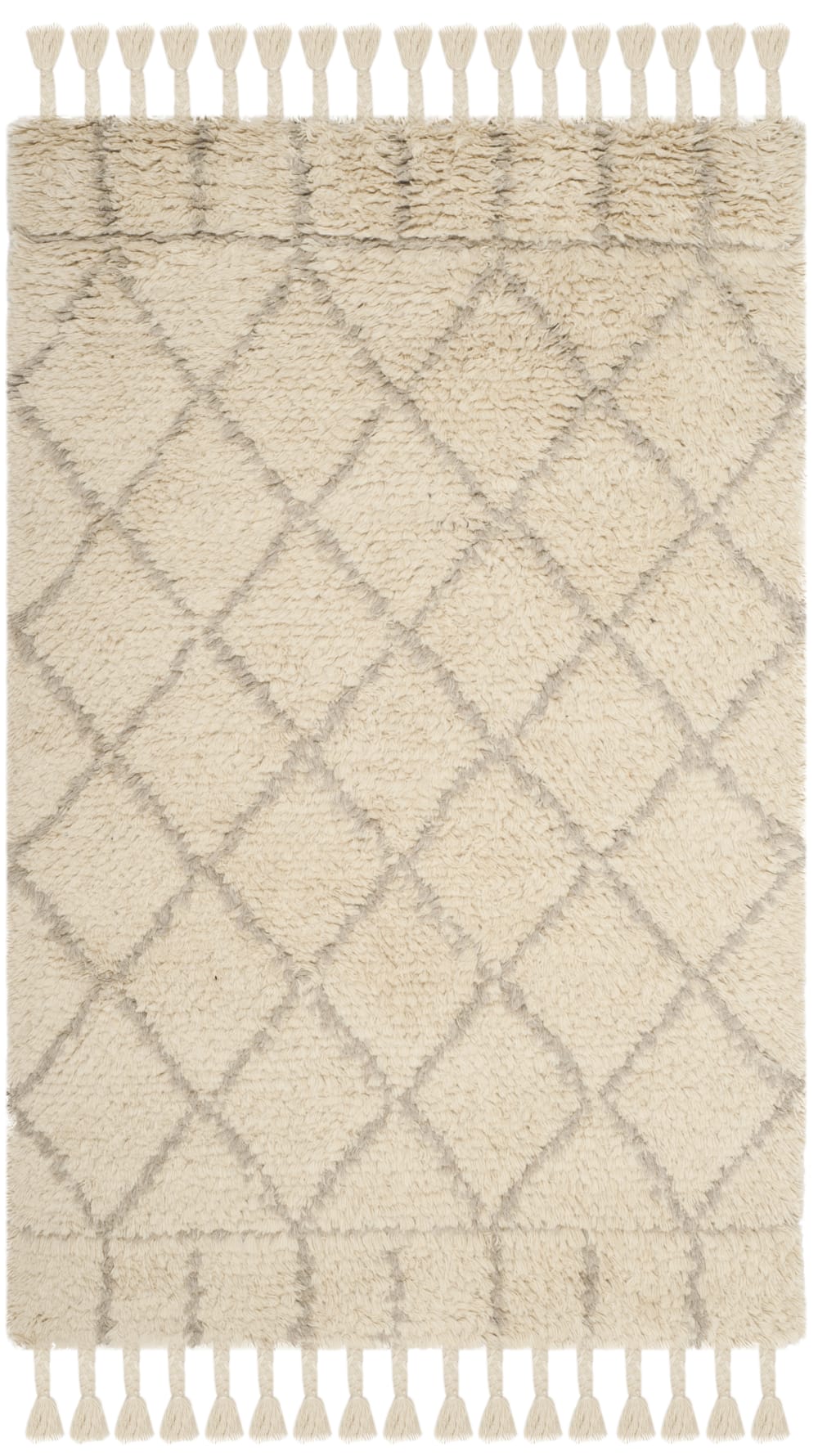 Tapis laine gris 122