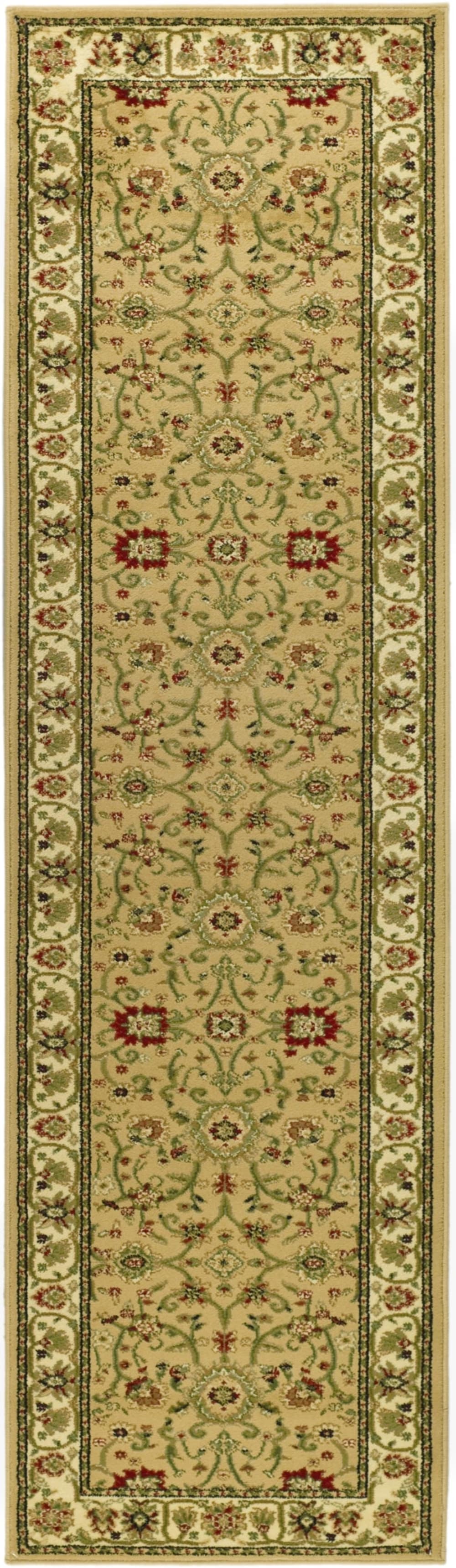 Tapis traditionnel en polypropylène beige/blanc, 69 x 122 cm