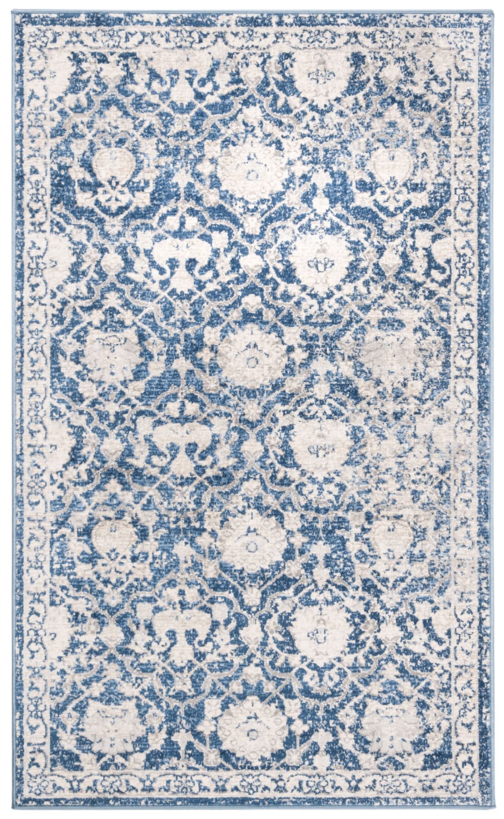 Tapis de transition en polypropylène bleu/beige, 122 x 183 cm